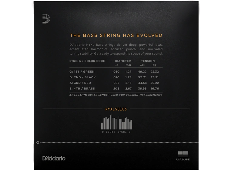 D'Addario NYXL50105 El.Bass strenger (050-105) 